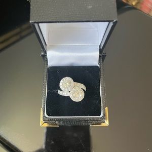 MOISSANITE TWO STONE RING 2.0 + CARAT DOUBLE STONE  RING